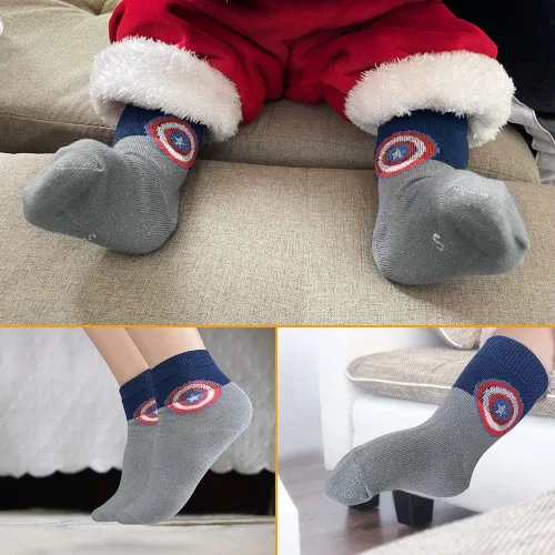 Vista 7 de MOYEE Calcetines de superhéroe para niños, calcetines de dibujos animados para niños y niñas, 5 pares de calcetines lindos de la serie de héroes