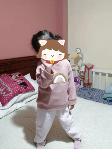 Vista 5 de Kulcerry Sudadera de manga larga para bebé, niño, niña, arcoíris, cuello redondo, suéter de manga larga, ropa de otoño e invierno
