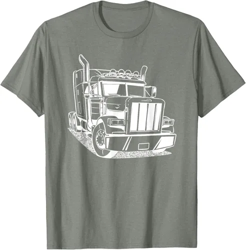 Vista 67 de Diesel Big Rig 18 Wheeler - Camiseta de camionero para camionero, Negro, S