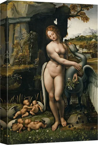 Vista 38 de wall26 Lienzo impreso para pared, diseño de Salomé y San Juan Bautista, por Solario, Historia del Renacimiento, ilustraciones de bellas artes, arte