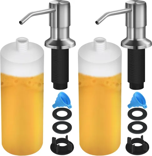 Vista 11 de Dispensador de jabón para fregadero de cocina, dispensador de jabón integrado, kit de tubo de extensión de 47 pulgadas, bomba dispensadora de loción