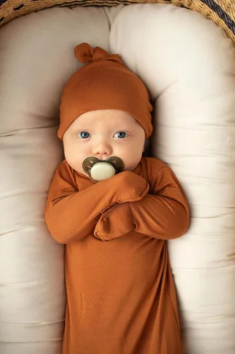 Vista 272 de Three Little Tots Vestido de corbata anudada para bebé recién nacido - Bebé
