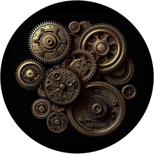 Vista 3 de Las ruedas de engranajes Steampunk se ven PopSockets intercambiables PopGrip
