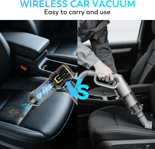 Vista 6 de Aspiradora para Automóvil, 22000PA Alta Potencia Aspiradora Portátil de Mano para Automóvil y Soplador de Aire, Mini Aspiradora Inalámbrica