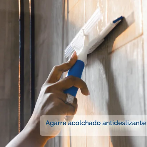 Vista 2 de Unger Professional Connect and Clean - Escobilla de ducha para vidrio y azulejos de 10 pulgadas, compatible con poste roscado estándar, suministros