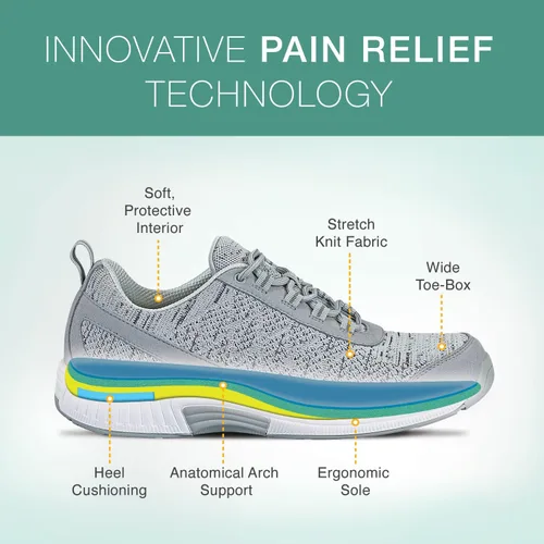Vista 3 de Orthofeet Men's Orthopedic Knit Lava Sneakers