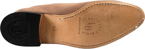 Vista 5 de Botin Charro La Barca Nobuck Botas de tobillo de cuero para hombre Pull On Marrón (Topo)