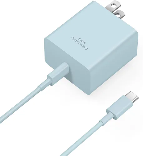 Vista 11 de Cargador USB C súper rápido, cargador tipo C bloque de carga rápida con cable tipo C a C de 6 pies para Galaxy S25 Negro