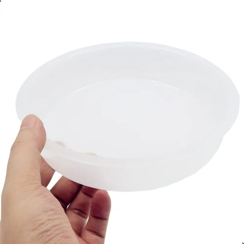 Vista 3 de 2 cuencos redondos de plástico para comederos para pájaros, comedero de semillas de aves silvestres, accesorios para baño de pájaros, bandeja