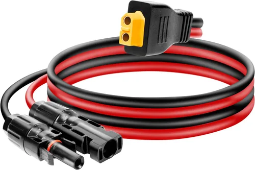 Vista 12 de Ansoufien Cable Conector de Panel Solar a Conector XT60 de 1 pie, Cable de Extensión de Carga Solar de 10 AWG Solar a XT60 XT60 (Enchufe Hembra)
