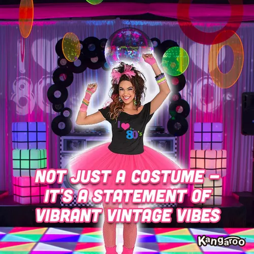 Vista 6 de Kangaroo Disfraces de Halloween - I Love The 80's Shirt