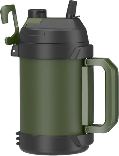 Vista 14 de Zukro Jarra de agua de 1 galón, botella de agua grande con aislamiento de triple pared de un galón con popote y boquilla, mantiene el frío 48 horas