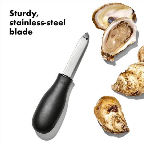 Vista 4 de OXO Good Grips Cuchillo para ostras de acero inoxidable con mango antideslizante