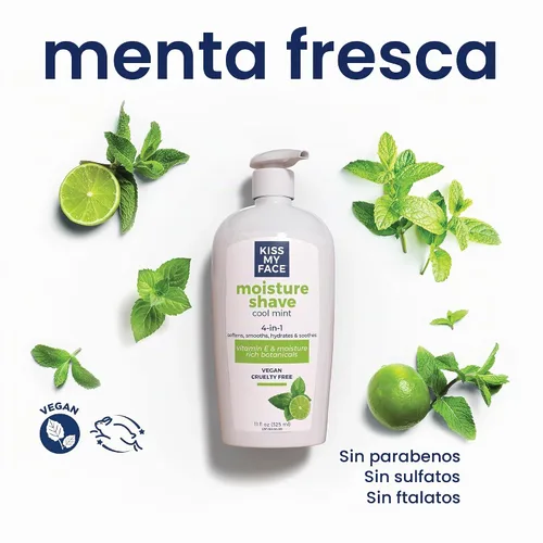 Vista 2 de Hidratante Kiss My Face para después de afeitarse, menta fresca, 11 onzas, Anaranjado