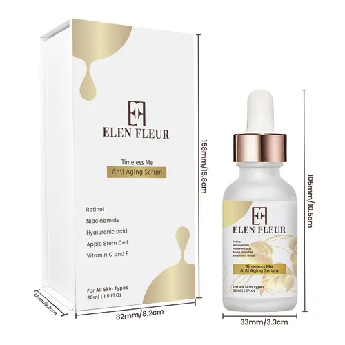 Vista 3 de Suero de colágeno con retinol – Suero facial hidratante y reafirmante con ácido hialurónico, niacinamida, vitamina C y E – Promueve una piel suave