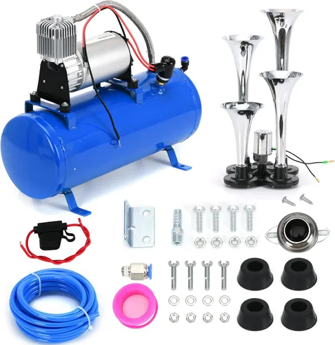 Vista 8 de PTNHZ Bomba de Tanque de Compresor de Aire DC 12V MAX 150PSI con Tanque de 3 Litros 0.8 Galones Para Tren, Camión, Barco, Camioneta, Autocaravana.