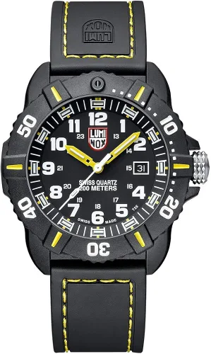 Vista 3 de Luminox Navy Seal XS3025 - Reloj de buceo militar de 1732in función de fecha negra resistente al agua 6562ft Negro