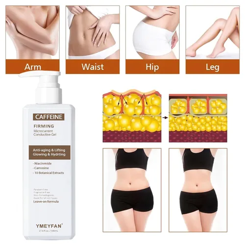 Vista 8 de Gel conductor de cafeína caliente para máquina de esculpir el cuerpo, gel de masaje para adelgazar el cuerpo, reafirmar y levantar la piel, apretar