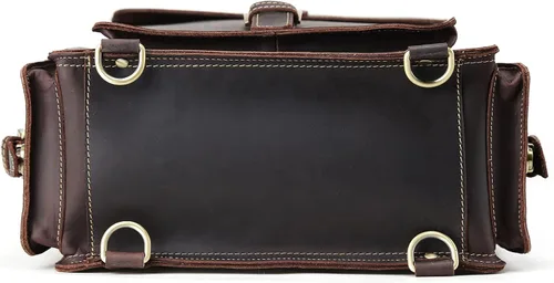 Vista 7 de Polare - Mochila de cuero de grano completo para hombre