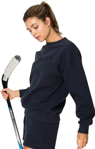 Vista 31 de Cali1850 Sudadera Cloud Nine Fleece Crew para mujer, ajuste relajado, cuello acanalado, puños y dobladillo