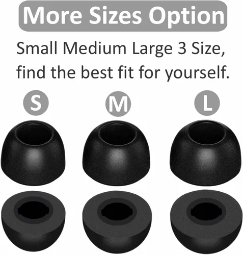 Vista 7 de Puntas de espuma viscoelástica compatibles con Galaxy Buds Pro/Galaxy Buds 2 / Galaxy Buds Plus de repuesto, cancelación de ruido perfecta, cabe