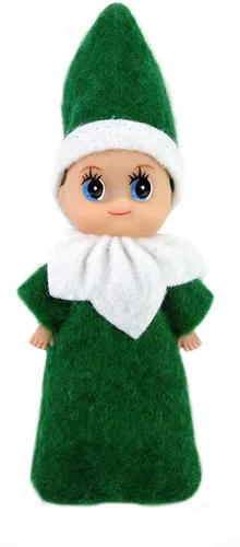 Vista 5 de WULEEUPER - Muñeca pequeña de elfo, diseño de elfos de Navidad. Regalos de decoración de Navidad