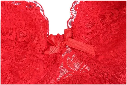 Vista 6 de uxcell Brasier de copa completa para mujer, transpirable, cómodo, con encaje floral, cobertura completa, no acolchado, con aros