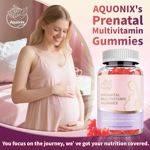 Vista 7 de Gomitas multivitamínicas prenatales para mujeres, ácido fólico, DHA y más, apoyo para el bienestar del embarazo y el desarrollo del bebé, sabor