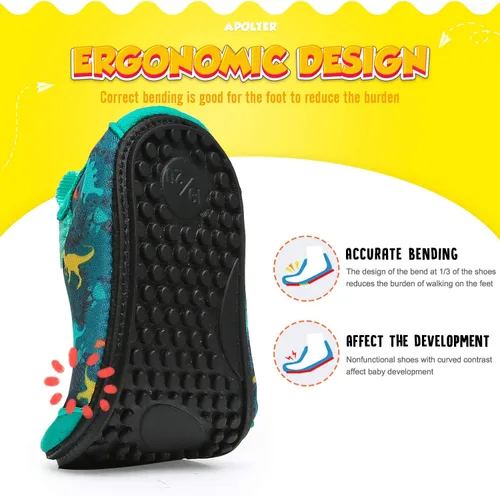 Vista 3 de Zapatos de agua o natación estilo calcetín para niños, unisex, antideslizantes, para la playa o piscina, color aguamarina
