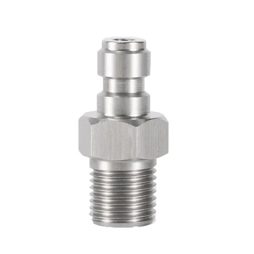 Vista 3 de Adaptador de enchufe de desconexión rápida de 0.315 in 1/8 NPT rosca macho acero inoxidable PCP Paintball accesorios de carga de aire
