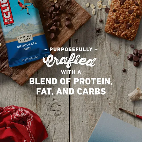 Vista 4 de CLIF BAR S - Barras energéticas – chispas de chocolate – Hecho con avena orgánica – Alimento a base de plantas – Vegetariano – Kosher, 2.4 onzas