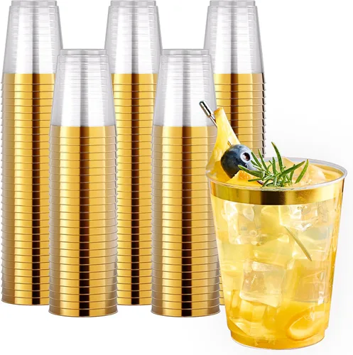 Vista 9 de JOLLY CHEF Vasos de plástico transparente de 12 onzas, paquete de 100 vasos de fiesta resistentes, vasos de plástico desechables para Halloween, día