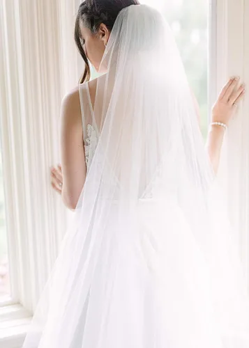 Vista 6 de EllieHouse Womens 2 Tier Cathedral Wedding Bridal Veil With Metal Comb E22