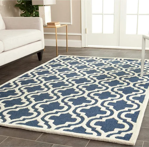 Vista 30 de SAFAVIEH Cambridge Collection CAM132E - Alfombra decorativa de lana marroquí de primera calidad, 2 x 3 pies, color negro y marfil