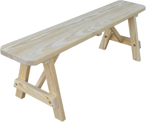 Vista 92 de Furniture Barn USA Pine - Banco tradicional de 2 pies, color negro