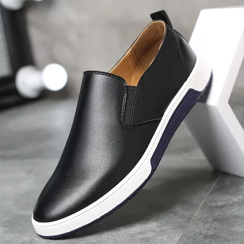 Vista 5 de BSROT Zapatos Oxford casuales para hombre, zapatos de vestir con cordones, cómodos zapatos deportivos de moda