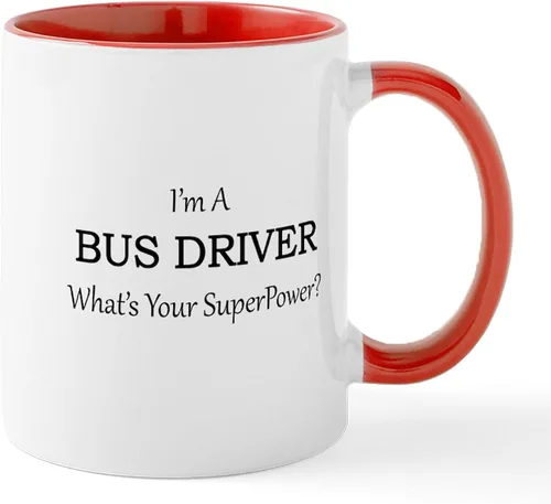 Vista 16 de CafePress Bus Driver Gift Idea Tazas Taza de café de cerámica de 11 oz (11.0 fl oz)