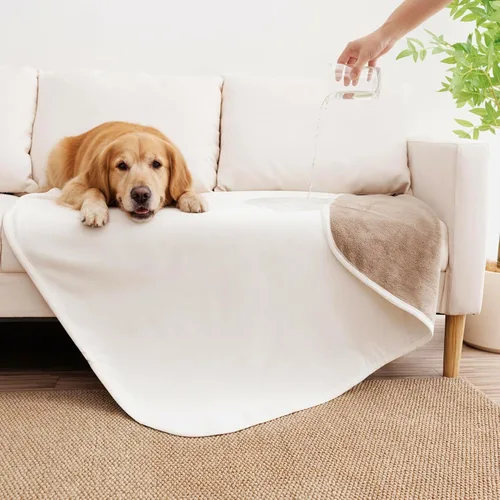 Vista 26 de Manta impermeable para perros pequeños, a prueba de fugas, manta reversible para sofá, cama, protector de muebles lavable a máquina, 25 x 35