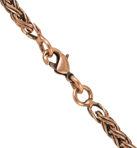 Vista 7 de Impresionante collar con colgante de árbol de la vida de cobre con piedras preciosas hechas a mano y cadena de 20 pulgadas, perfecto