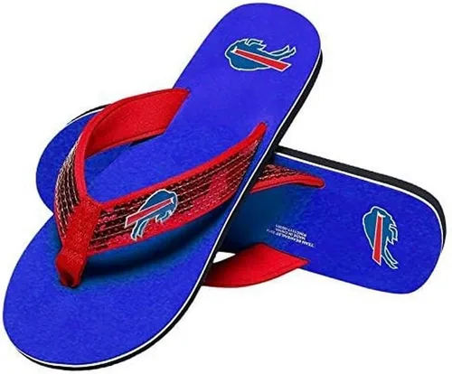 Vista 27 de FOCO Womens NFL Team Logo Sequin Strap Sandals Flip Flops