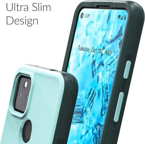 Vista 5 de Crave Slim Guard para Pixel 5a Caso, Caso A Prueba de Golpes para Google Pixel 5a 5G - Aqua
