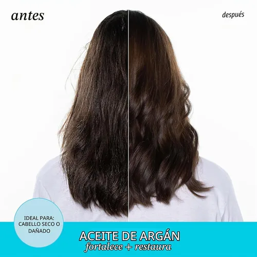 Vista 2 de HASK Set de champú y acondicionador de aceite de argán reparador + aceite de brillo, 2 viales