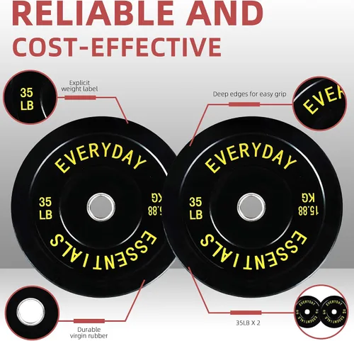 Vista 6 de Fitvids 2-Inch Olympic Bumper Plates Set