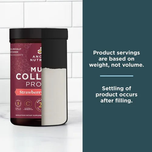 Vista 8 de Ancient Nutrition Proteína en polvo multicolágeno, limonada de fresa, 45 porciones + polvo de proteína de colágeno múltiple, sin sabor, 45 porciones