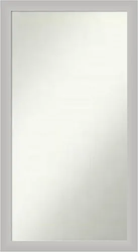 Vista 26 de Amanti Art Silver Bathroom Mirror for Over Sink, 26x45 Custom Made Marred Pewter Rectangle Vanity Mirror, Oversize Casual Wood Frame, Hangs Estaño