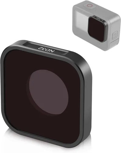 Vista 8 de PULUZ Filtro de lente ND8 para GoPro Hero11 / Hero11 Mini / HERO10 / HERO9 Kit de filtro de lente de densidad neutra negro lente protectora estándar