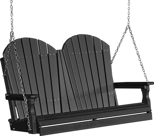 Vista 14 de LuxCraft Columpio Adirondack de 4' - Disponible en 22 colores Caoba antigua
