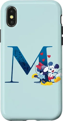 Vista 5 de iPhone 11 Pro Max Disney Alphabet Monogram Letter M para Funda de Mickey y Minnie Mouse