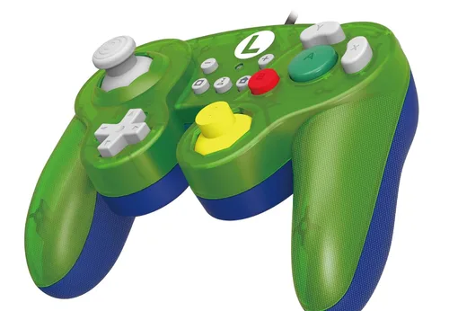 Vista 2 de HORI Nintendo Switch Battle Pad (Luigi) GameCube Style Controller Officially Licensed By Nintendo - Nintendo Switch
