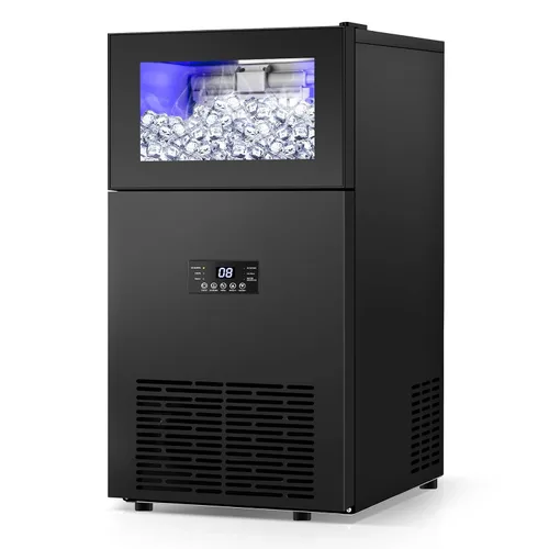 Vista 7 de Nugget Ice Makers - Máquina de hielo de pellets masticables suaves con función de limpieza automática, modo de mezcla de hielo/agua/agua helada, 50